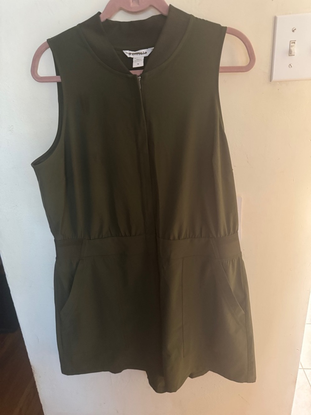 Athleta Brooklyn Utility Romper - Olive